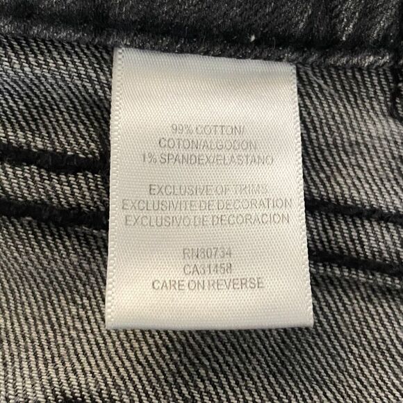 BCBGeneration Jeans 28 Black Dark Grey Denim Generation Logo Straight Leg Skinny - Picture 6 of 7